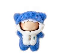Zimomo Clothes for labubu Dolls - Cute Shark Outfit for 6.7 Inch (17cm) 1-Piece Marine-Themed Costume Accessory, Friends (Doll Not Included) - Perfect for Collectors and Dress-Up (No Doll) (Blue)