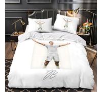 ZIMONJO Bellingham 3D Print Football Duvet Cover Comforter Covers for Teens And Adults Quilt Cover Bedding Set with Zipper Closure with Pillow Cases Soft Microfiber 3 Pieces Double（200x200cm）