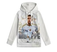 ZIMONJO M.b.a.p.p.e Kids Hoodie Boys - Football 3D Printed Sweatshirt Kids - Long Sleeve Tops Hoodie with Pocket - Gift for Son Grandson Nephew 6-7Y