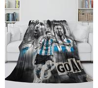 ZIMONJO Messi Fleece Blanket - Football Air Conditioner Blanket Birthday Gift for Sister Brother Nephew Niece Colleague All Seasons - Sofa Bed Decor 60x80inch(150x200cm)