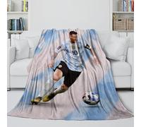 ZIMONJO Messi Fleece Blanket - Football Air Conditioner Blanket Birthday Gift for Sister Brother Nephew Niece Colleague All Seasons - Sofa Bed Decor 70x80inch(180x200cm)