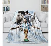 ZIMONJO Messi Fleece Blanket - Football Air Conditioner Blanket Birthday Gift for Sister Brother Nephew Niece Colleague All Seasons - Sofa Bed Decor 40x50inch(100x130cm)