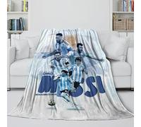 ZIMONJO Messi Fleece Blanket - Football Air Conditioner Blanket Birthday Gift for Sister Brother Nephew Niece Colleague All Seasons - Sofa Bed Decor 50x60inch(127x152cm)