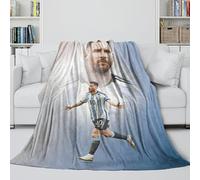 ZIMONJO Messi Soft Blanket - Football Blanket Birthday Gift for Hubby Boyfriend Girlfriend Neighbor - Trendy Blanket Brightens Up The Room With The Vivid Colours 50x60inch(127x152cm)