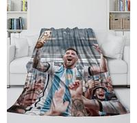 ZIMONJO Messi Warm And Fluffy Blanket - Football Soft Blanket For Bringing Warmth And Bliss - Birthday Gift for Sister Brother Nephew Niece Colleague 60x80inch(150x200cm)