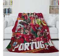 ZIMONJO Portugal Soft Blanket - Football Blanket Birthday Gift for Hubby Boyfriend Girlfriend Neighbor - Trendy Blanket Brightens Up The Room With The Vivid Colours 60x80inch(150x200cm)