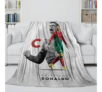 ZIMONJO Ronaldo Flannel Blanket - Portugal Football Fluffy Blanket Bringing Warmth And Bliss On A Wet Gloomy Day - Sofa Bed Crib - Gift for Kid Parent Hubby Boyfriend 50x60inch(127x152cm)