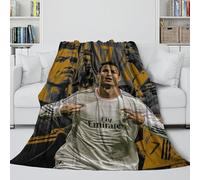 ZIMONJO Ronaldo Fleece Blanket - Football Air Conditioner Blanket Birthday Gift for Sister Brother Nephew Niece Colleague All Seasons - Sofa Bed Decor 60x80inch(150x200cm)