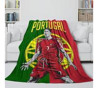 ZIMONJO Ronaldo Fleece Blanket - Football Air Conditioner Blanket Birthday Gift for Sister Brother Nephew Niece Colleague All Seasons - Sofa Bed Decor 80x90inch(200x230cm)