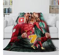 ZIMONJO Ronaldo Soft Blanket - Football Blanket Birthday Gift for Hubby Boyfriend Girlfriend Neighbor - Trendy Blanket Brightens Up The Room With The Vivid Colours 60x80inch(150x200cm)