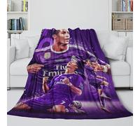 ZIMONJO Ronaldo Soft Blanket - Football Blanket Birthday Gift for Sister Brother Nephew Niece Colleague - Cool Blanket For Various Uses To Sofa Bed Office Decor 70x80inch(180x200cm)
