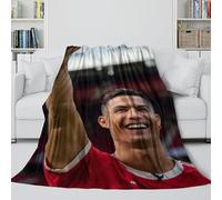 ZIMONJO Ronaldo Soft Blanket - Football Blanket Birthday Gift for Sister Brother Nephew Niece Colleague - Cool Blanket For Various Uses To Sofa Bed Office Decor 40x50inch(100x130cm)