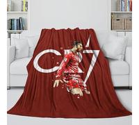 ZIMONJO Ronaldo Soft Blanket - Football Blanket Birthday Gift for Sister Brother Nephew Niece Colleague - Cool Blanket For Various Uses To Sofa Bed Office Decor 40x50inch(100x130cm)