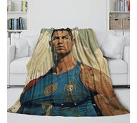 ZIMONJO Ronaldo Soft Blanket - Portugal Football Blanket Birthday Gift for Hubby Boyfriend Girlfriend Neighbor - Trendy Blanket Brightens Up The Room With The Vivid Colours 80x90inch(200x230cm)