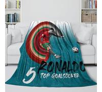 ZIMONJO Ronaldo Soft Blanket - Portugal Football Blanket Birthday Gift for Hubby Boyfriend Girlfriend Neighbor - Trendy Blanket Brightens Up The Room With The Vivid Colours 70x80inch(180x200cm)