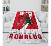 ZIMONJO Ronaldo Soft Flannel Blanket - Football Warm Throws for Children Adults - Cosy Blanket for Sofa Bed Travel Outdoor - Suitable Christmas Birthday Idea 50x60inch(127x152cm)
