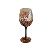 Zimoya Four Seasons Tree Wine Glasses Unique Hand Painted Wine Glass Gift for Birthdays Wedding Valentines Day Durbale Elegant Four Seasons Tree Wine Glasses
