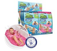 ZIMPLI 10 x Eco Gelli Baff, 6 x Green, 2 x Red, 2 x Blue, Magically turns water into thick, colourful goo, Eco Friendly Gift Idea for Boys and Girls