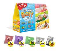 Zimpli Kids 12 Use Mega Value Baff Pack, 4 x Gelli Baff, 2 x Slime Baff & 6 x Crackle Baff, Children's Bath Toy, Sensory Birthday Present for Boys & Girls