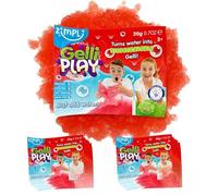 ZIMPLI 12 x Gelli Play Party Bag Fillers, Green & Red, Thick, colourful goo, Pass The Parcel Gift, Favours, Rewards, Birthday, Sensory Montessori Toy