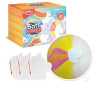 12 x Christmas Bath Bomb Gift Set from Zimpli Kids, Great Value Stocking Fillers for Children, Bath Fizzers, Xmas Presents for Boys & Girls, Organic,