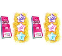 ZIMPLI - 3 x UK Made Star Bath Bombs Gift Set, Luxury Fizz Bath Bombs for Women, Her, Wife, Girlfriend, Gifts for All Year Round (Pack of 2)