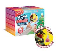 ZIMPLI - 8 x Bauble Baff Bombz, Christmas Tree Decorations, Bath Fizzers, Stocking Fillers for Kids, Bath Bomb Gift Set, Xmas Gift Set for Children