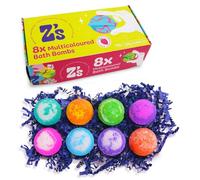 ZIMPLI - 8 x UK Made Value Bath Bombs, Birthday Gift Set for Women, Xmas Presents for Her, Girlfriend, Mum, Hamper, Beauty Spa
