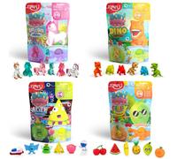 ZIMPLI Bundle with 4 x Large Surprise Baff Bombz, 1 Toy Figure per Bath Bomb, Unicorn, Dinosaur, Alien & Fruity, Pocket Money Gifts, Stocking Fillers for Kids, Great Value Bath Bombs