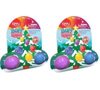 ZIMPLI - Christmas Tree Baff Bombz on Gift Card, Xmas Gift, Bath Bombs Stocking Filler for Boys & Girls, Fizzers for Kids, UK Made (Pack of 2)