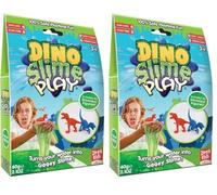 ZIMPLI - Dino Slime Play Green, 2 x Dinosaur figures, Magically turns water into gooey, colourful slime, STEM Toy, Dinosaur Toys for Boys, Xmas Gift, UK Made (Pack of 2)