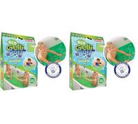 ZIMPLI - Eco Gelli Baff Green, 1 Bath or 6 Play Uses, As if by Magic turns into thick, colourful goo, Sustainable, Recyclable Toy for Girls & Boys (Pack of 2)
