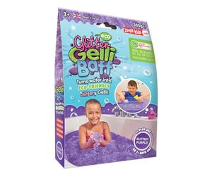 ZIMPLI - Eco Glitter Gelli Baff Purple, 1 Bath or 6 Play Uses, Magically turns water into thick, colourful goo, Recyclable Children's Bath Toy for Boys & Girls