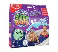 ZIMPLI - Galaxy Slime Baff 2 Use, 10 x Glow-in-the-dark Stars, Magically turns water into gooey, glittery slime, Lab Science Kit, Educational Making Set for Kids