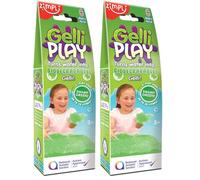ZIMPLI - Gelli Play Green, Magically turns water into thick, colourful goo, Tuff Tray Toy, Novelty & Gag Toys, Rewards Gift for Kids (Pack of 2)