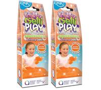 ZIMPLI - Glitter Gelli Play Orange, Magically turns water into thick, glittery goo, Play Tray Toys for Kids, Water Play, Certified Biodegradable (Pack of 2)