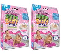 ZIMPLI - Glitter Slime Baff Pink, 1 Bath or 4 Play Uses, DIY Make your own glittery slime, Sensory Bath Toys for Autism, Certified Biodegradable, UK Made (Pack of 2)