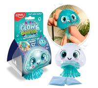 ZIMPLI - Glowy GelliFish Toy, 2 x Slime Sachets, Mix it, Stretch it and watch Glowy Glow, Slime Making Kit for Kids, Glow-in-the-dark, Light up Toy