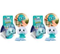 ZIMPLI - Glowy GelliFish Toy, 2 x Slime Sachets, Mix it, Stretch it and watch Glowy Glow, Slime Making Kit for Kids, Glow-in-the-dark, Light up Toy (Pack of 2)