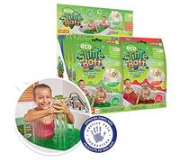 Zimpli Kids 10 x Eco Slime Baff, Magically turns water into gooey, colourful slime, 6 x Green, 2 x Red & 2 x Blue, Eco Friendly Children’s Bath Toy, Eco-Conscious Gift, Certified Biodegradable