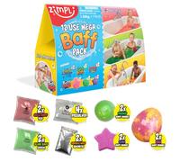 Zimpli Kids - 12 Use Mega Baff Pack, 6 x Bath Bombs, 2 x Gelli Baff, 2 x Slime Baff & 2 x Crackle Baff, Children's Value Sensory Bath Toy Gift Set, Birthday Present for Boys & Girls, Water Toy