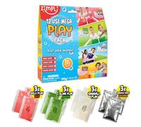 12 Use Mega Play Pack from Zimpli Kids, 3 x Gelli Play, 3 x Slime Play, 3 x Snoball Play & 3 x Crackle Baff, Children's Sensory Play Toy, Educational Learning Activity, DIY Creative Toy