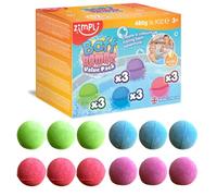 12 x Bath Bombs from Zimpli Kids, Moisturizing Spa Bath Bombs Gift Set, Birthday Present for Children, Party Bag Fillers Favours, Rewards, Organic & Vegan Friendly, Bath Fizzers, Fizzies, Non-Toxic