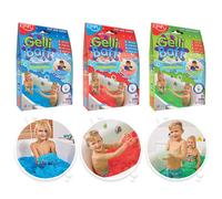 Zimpli Kids - 3 x Gelli Baff Bundle, Blue, Red & Green, Magically turns water into thick, colourful goo, Messy & Sensory Outdoor & Indoor Fun, Bath