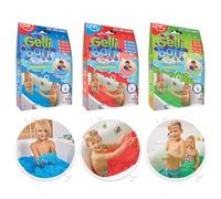 Zimpli Kids - 3 x Gelli Baff Bundle, Blue, Red & Green, Magically turns water into thick, colourful goo, Messy & Sensory Outdoor & Indoor Fun, Bath Toy for Children, Birthday Goody Bag Fillers