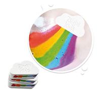 Zimpli Kids - 3 x Large Cloud Rainbow Bath Bombs, Special Effect Handmade Baff Bombz Gift Set for Children, Non-Irritating and Non-Toxic