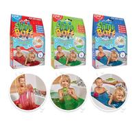 Zimpli Kids 3 x Slime Baff Bundle, Red, Green & Blue, Magically turns water into gooey, colourful slime, Slime Making Kit for Children, Birthday Present for Boys & Girls