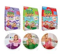 Zimpli Kids 3 x Slime Baff Purple Age 3+, Green & Red, Magically turns water into thick, colourful slime, Birthday Gift for Girls & Boys, Children's Sensory Toy, Bath Toy, Value Pack, Kids Play Fun