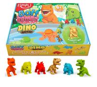 Zimpli Kids 6 x Large 100g Dino Surprise Bath Bombs, 6 Surprise Dinosaur Toys Inside! Christmas & Birthday Gifts for Children, Bath Toys for Boys &