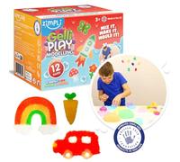 Zimpli Kids Age 3+ 12 Use Gelli Modelling Kit, Simply add Water to Create Colourful, Magical Designs, Fun, Educational, Messy & Sensory DIY Arts & Crafts, Play for Children